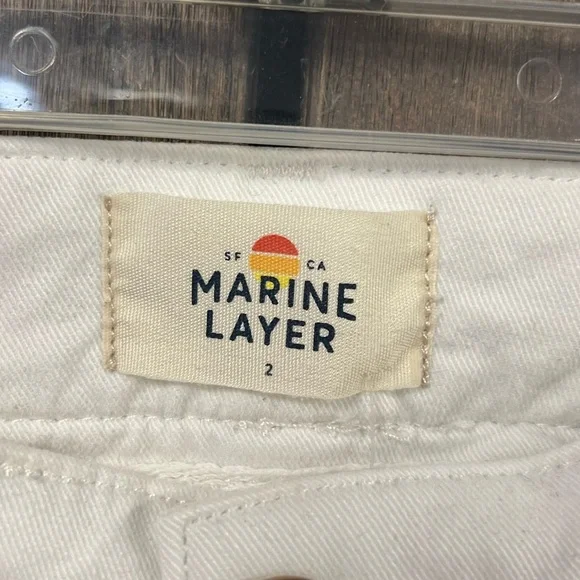 Marine Layer Patch Pocket High Rise Wide Leg Utility Pants Off White Size 2 - Picture 4 of 6